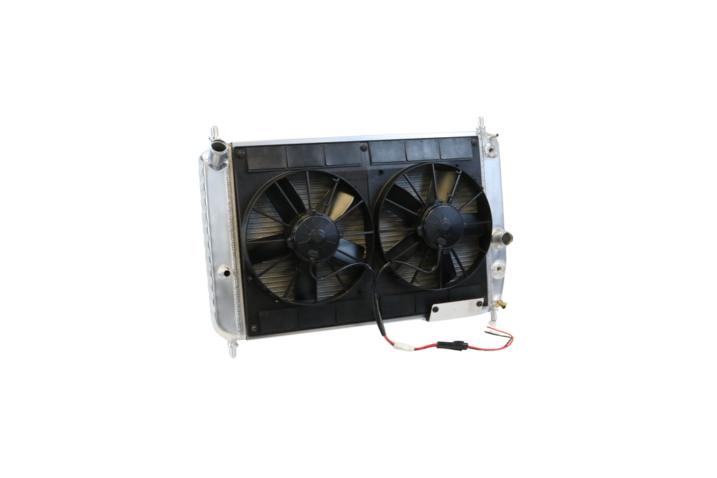 C6 Corvette Radiator with Dual 11" Brushed Fan Kit