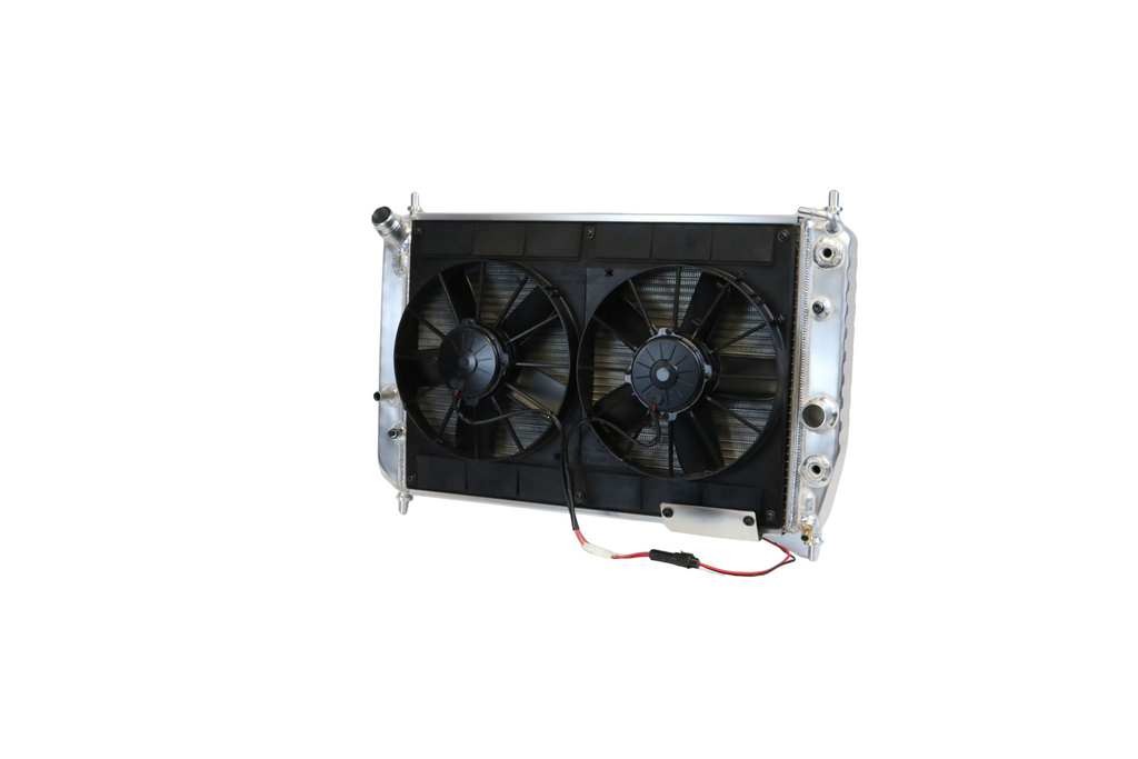 C6 Corvette Radiator with Dual 11" Brushed Fan Kit