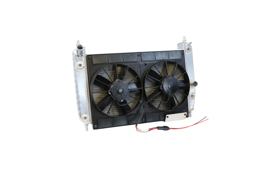 C6 Corvette Radiator with Dual 11" Brushed Fan Kit