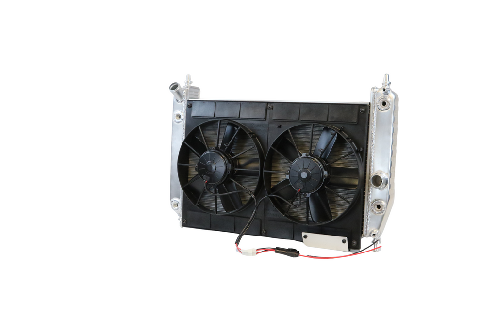 C6 Corvette Radiator with Dual 11" Brushed Fan Kit
