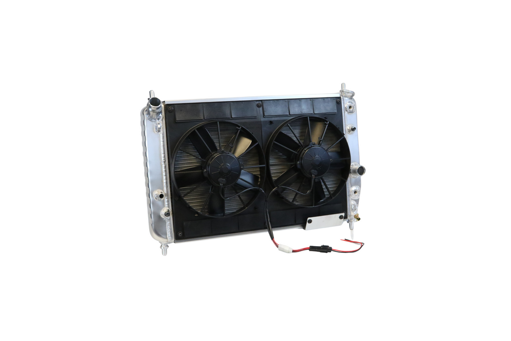 C6 Corvette Radiator with Dual 11" Brushed Fan Kit