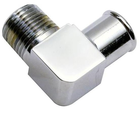 Chrome 90 Degree Heater Hose Fitting